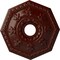 Ekena Millwork Nottingham Ceiling Medallion (Canopies up to 4 5/8"), 18"OD x 3 1/2"ID x 1 1/2"P, Brushed Mahogany CM18NTBMF - alternate 1